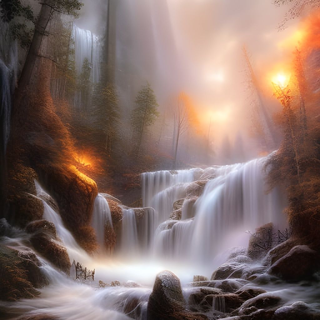 A mysterious waterfall   by @Eoftar