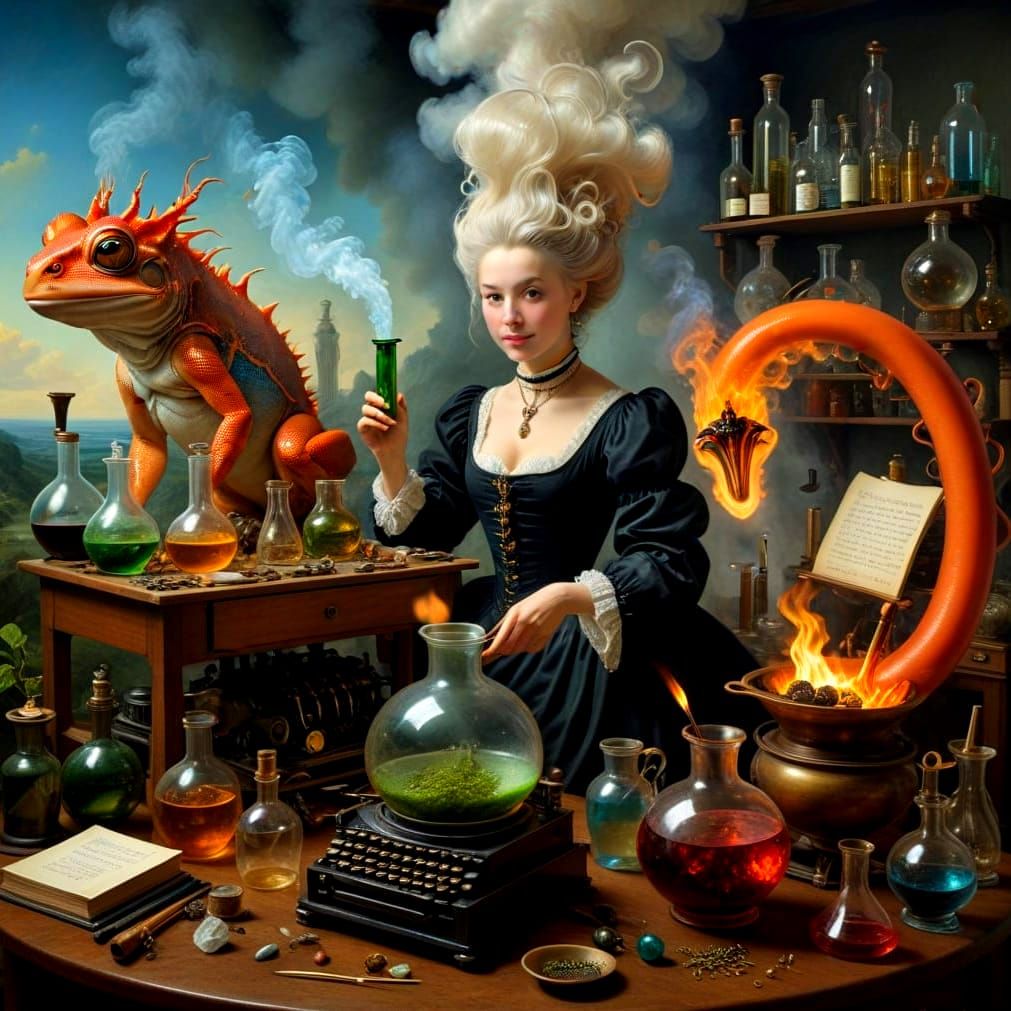 Alchemist's Paradise in Vibrant Colors