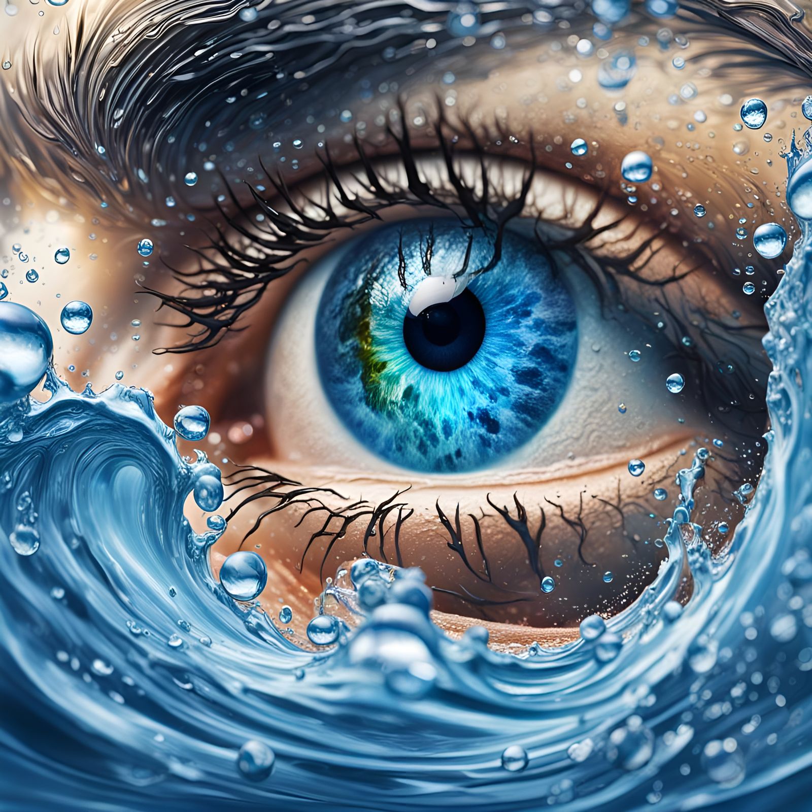 one blue eye  by @Spitzy