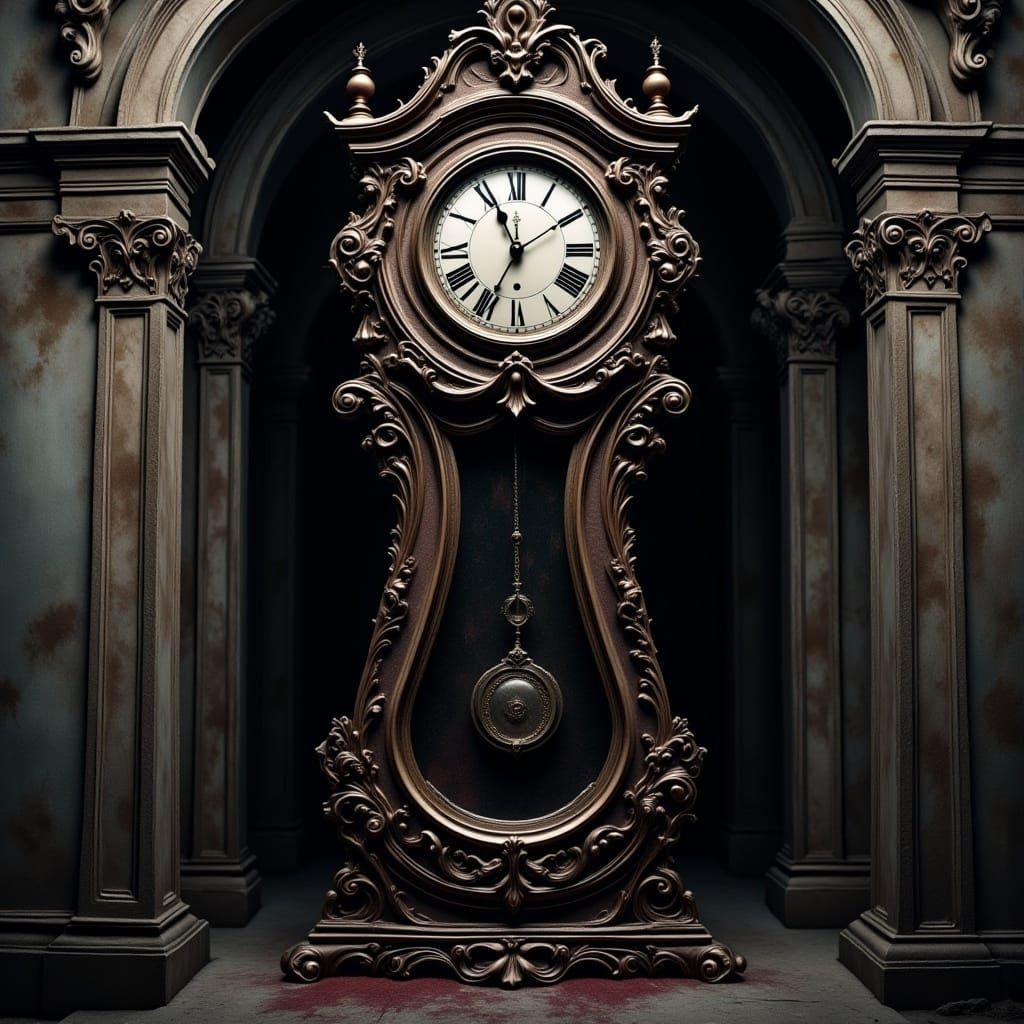 <lora:Vect Oblivion:1.0>
grunge, grungy, extremely detailed "Grandfather Clock", dirty, dusty, abandoned, haunted, old, dystopian, dystopia,...