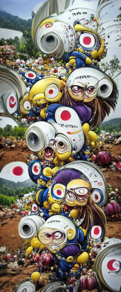 Minions Artwork by Takashi Murakami