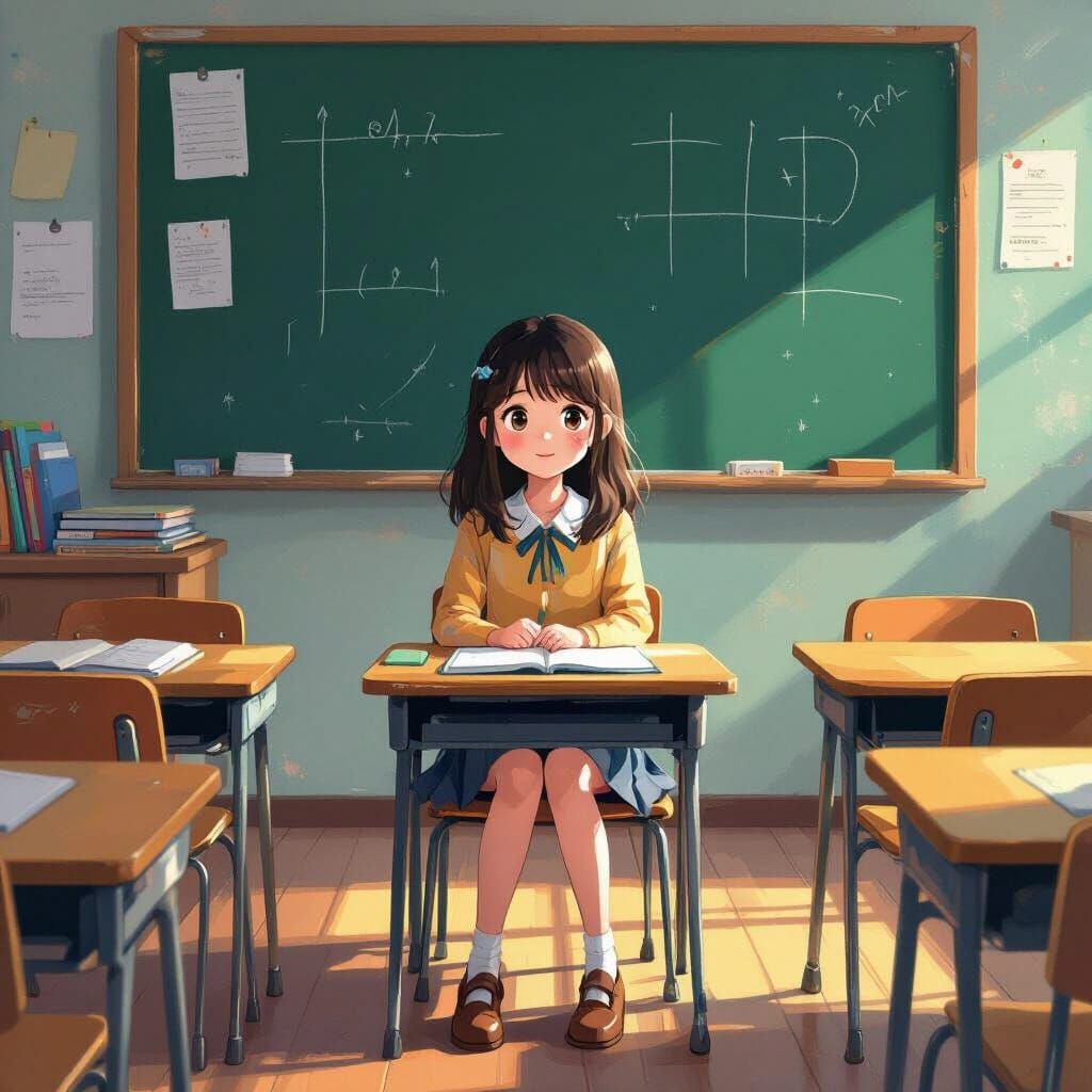 Girl in Class Naoto Hattori Illustration