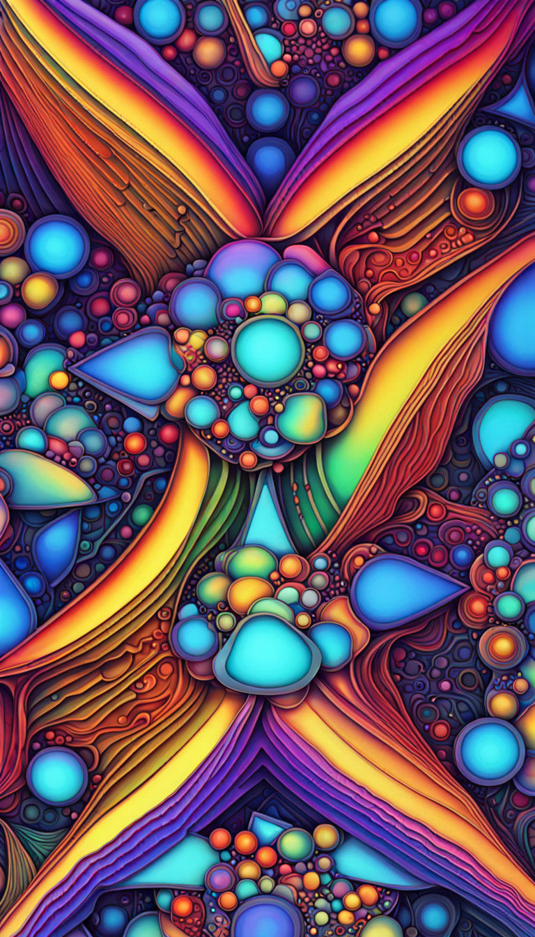 Extrapolate and Illustrate Four multiplex Iridesce... - AI Art