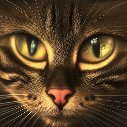 Cat composed of fractals, 8k resolution, a masterpiece, 35mm ...