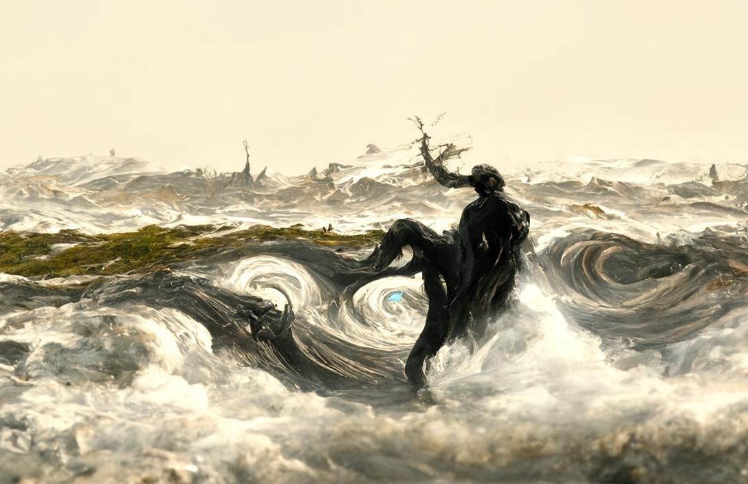 A beautifully composed render of a Colossal Ocean Maelstrom ...