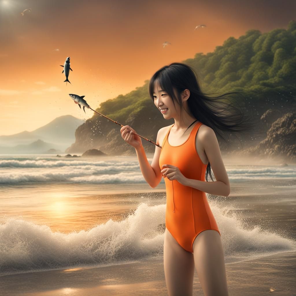 Catching a fish
