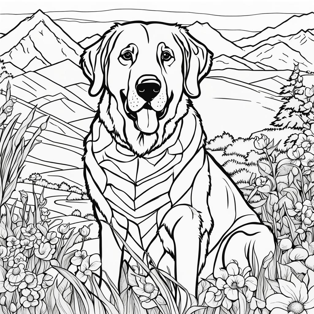 Mans best friend coloring page