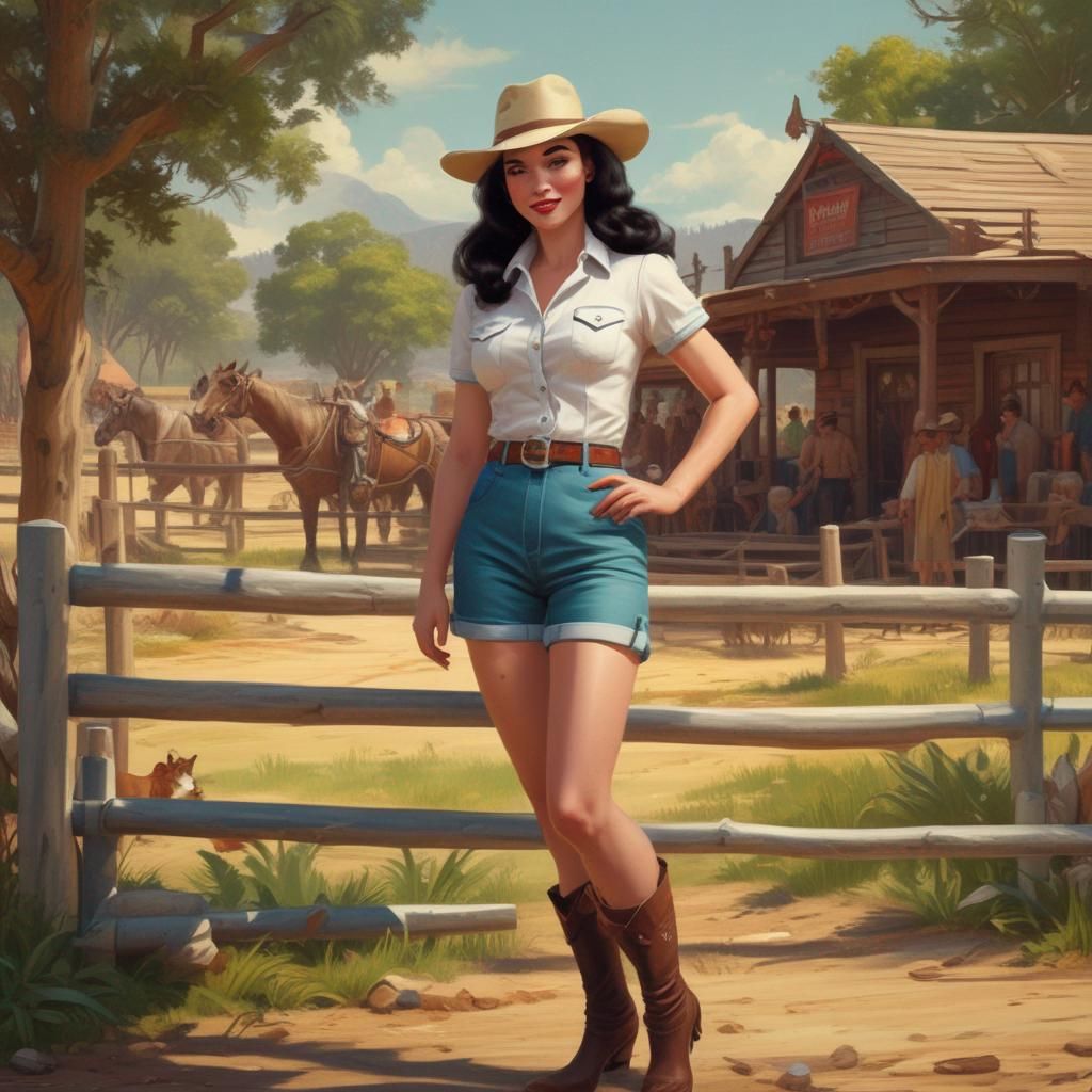 "Dude Ranch" Illustration