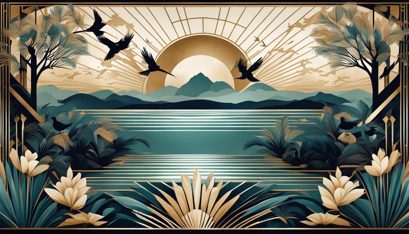 Art Deco Landscape AI Generated Artwork NightCafe Creator