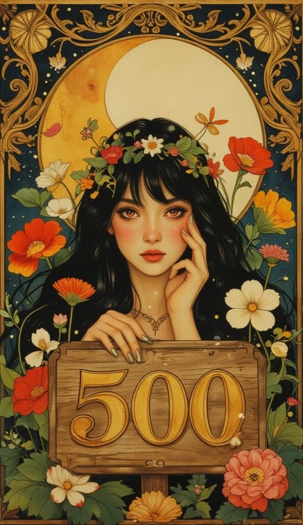 500 continuous days of floral AI art