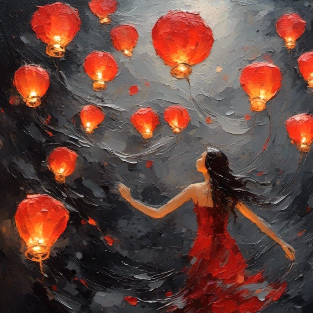 <lora:MoonNight:1.0> moonlight, night time, ((((Impressionist)))) (((Minimalist))) oil painting on textured canvas. Close-up of a girl relea...