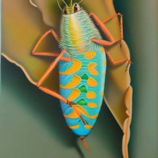 Caddisfly peeks out of her case AI Generated Artwork NightCafe Creator