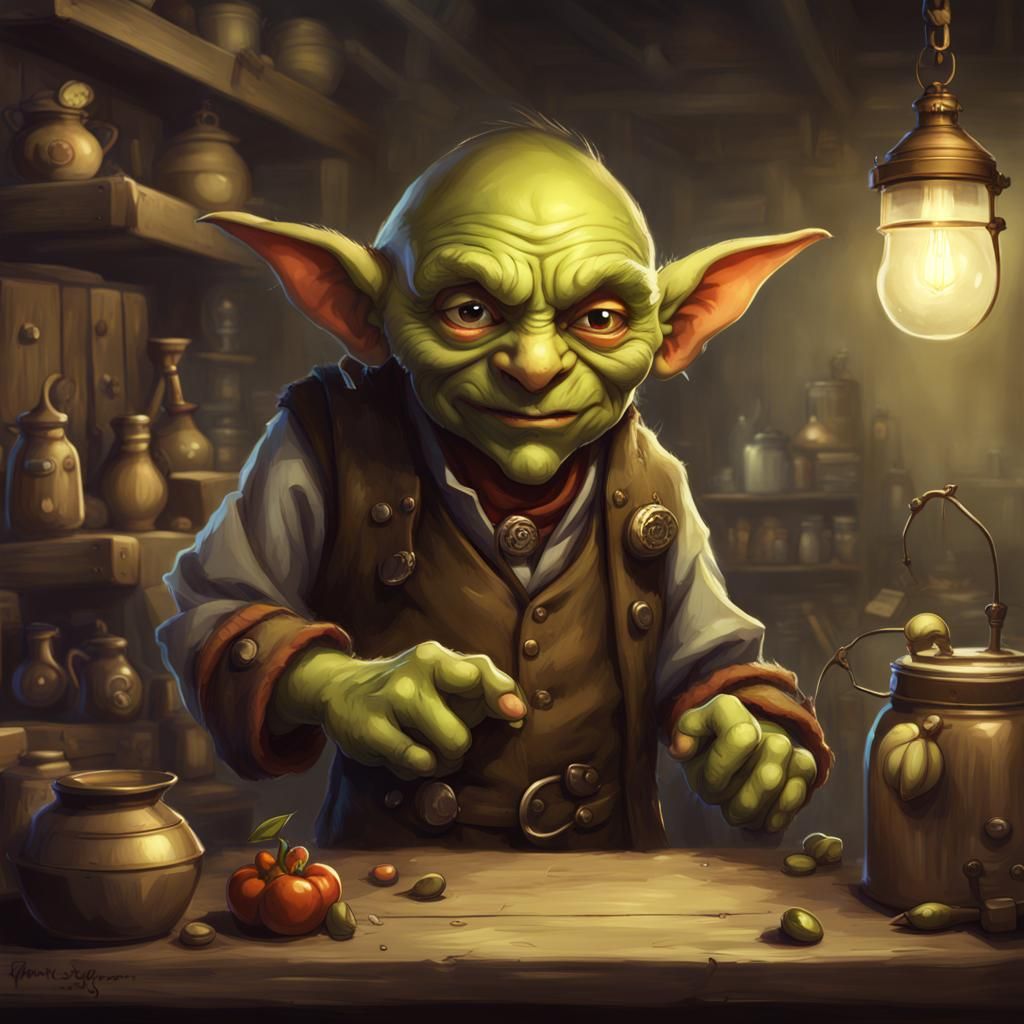 Hi Res, Goblin, smart, shop keeper, - AI Generated Artwork - NightCafe ...