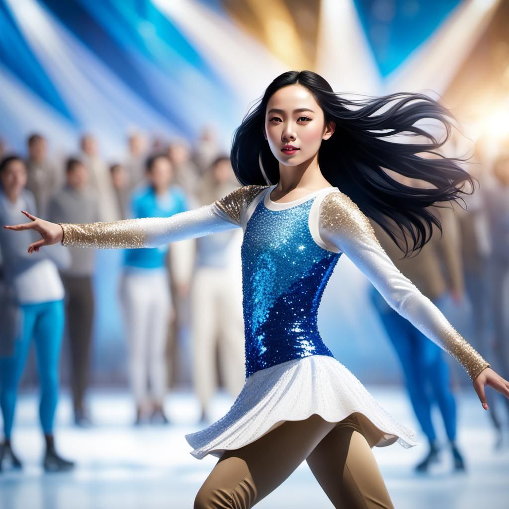 Asian figure skater