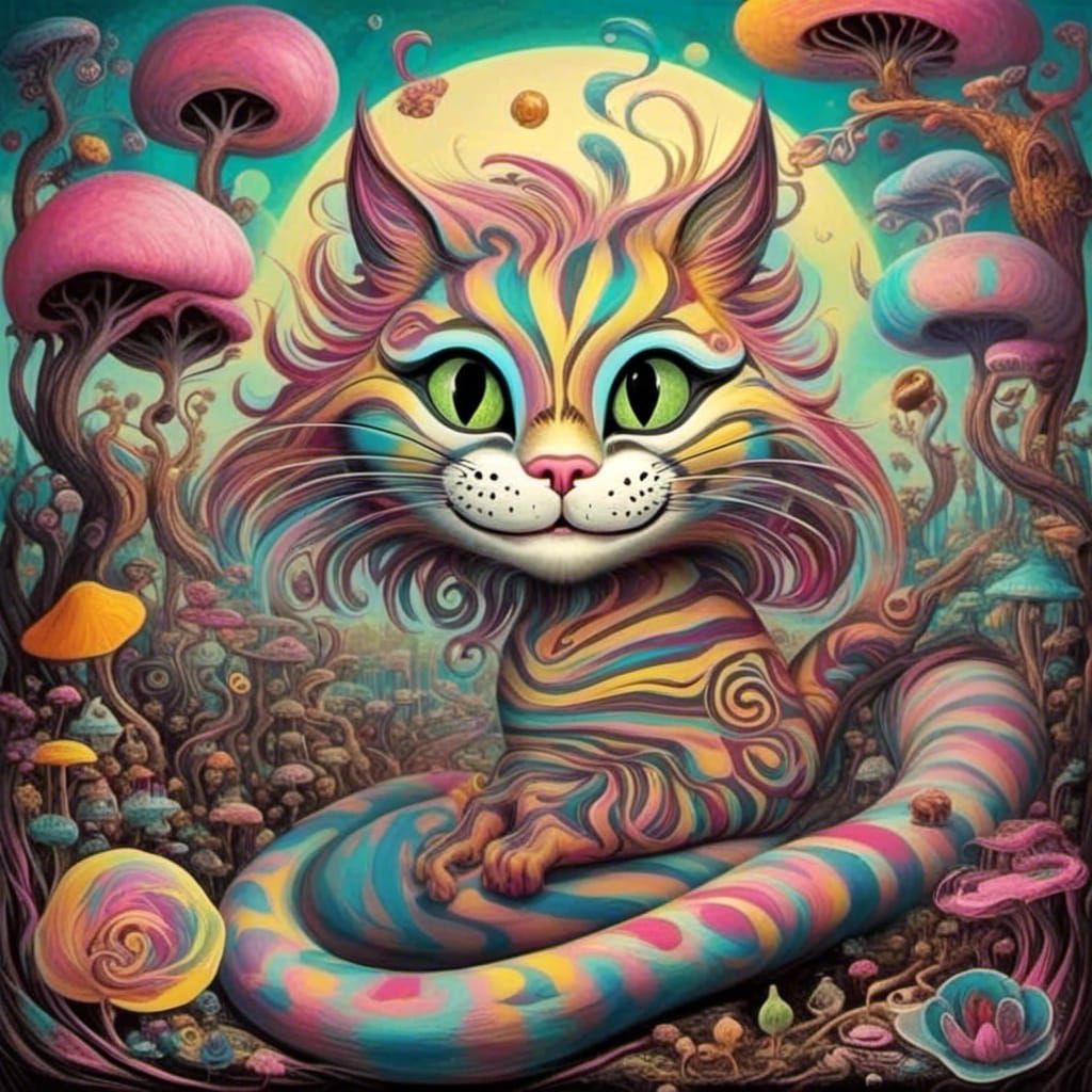 <lora:CrazyTown:1.0> Cheshire Cat 