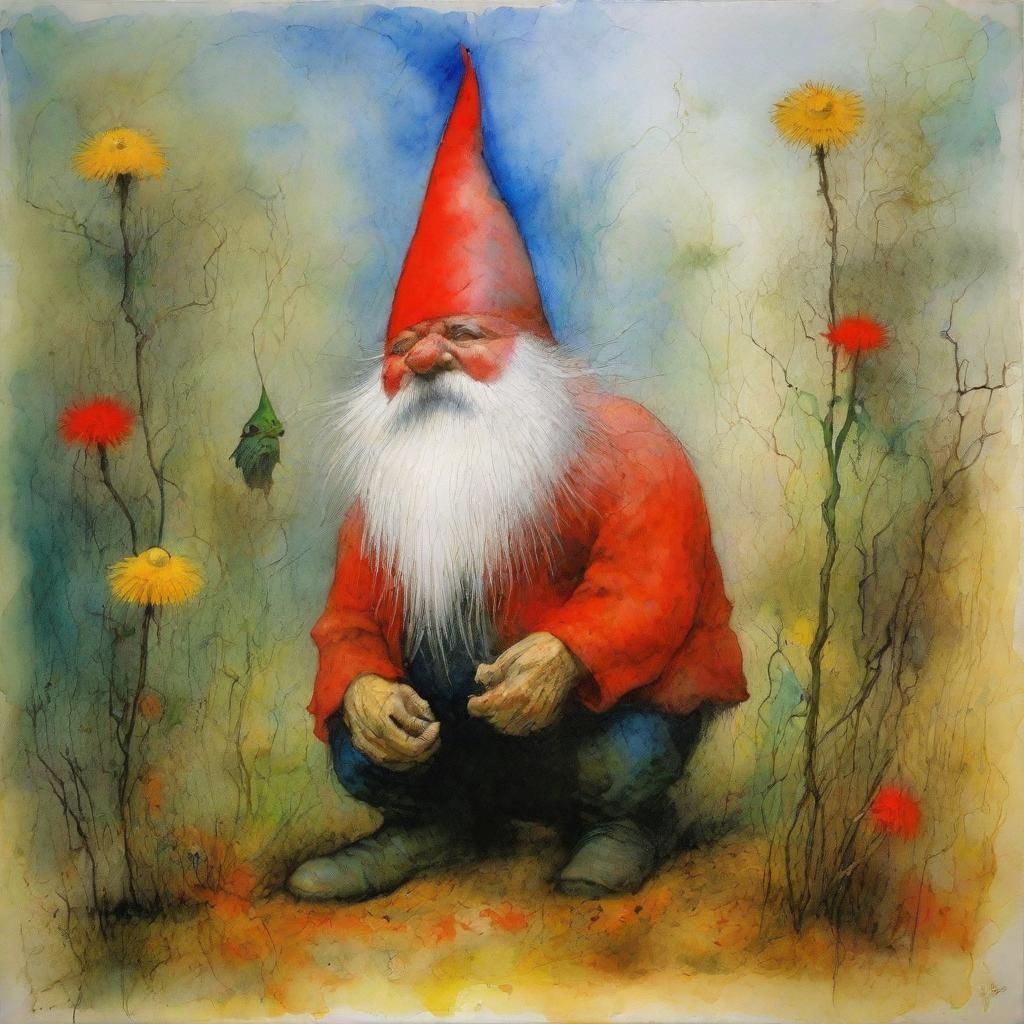 Garden Gnome by Zdzislaw Beksinski Joan Miro Dr. Seuss Steph...