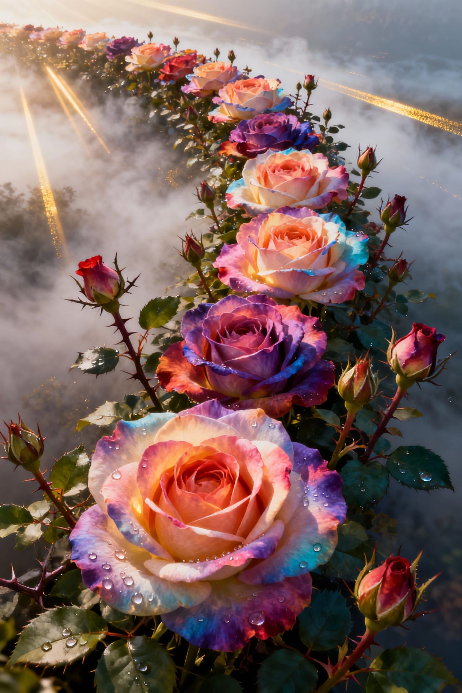 A path strewn with roses  by @Bakili