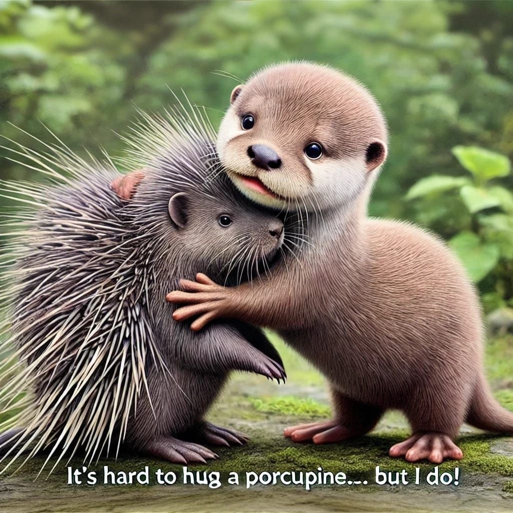 It's hard to hug a porcupine... but I do!