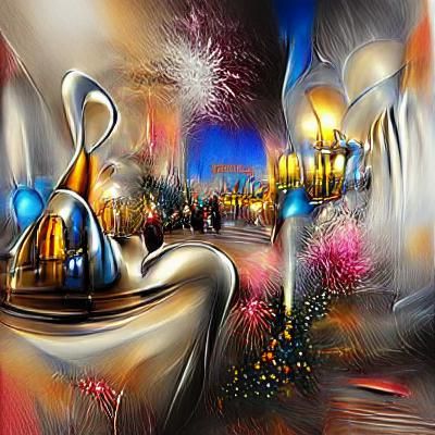 Magical Celebration of Happy New Year on Disneyland
