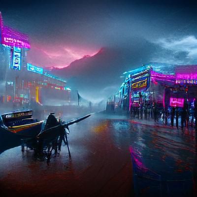 Cinematic fantasy landscape