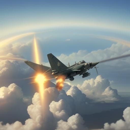 Jets dropping bombs in war