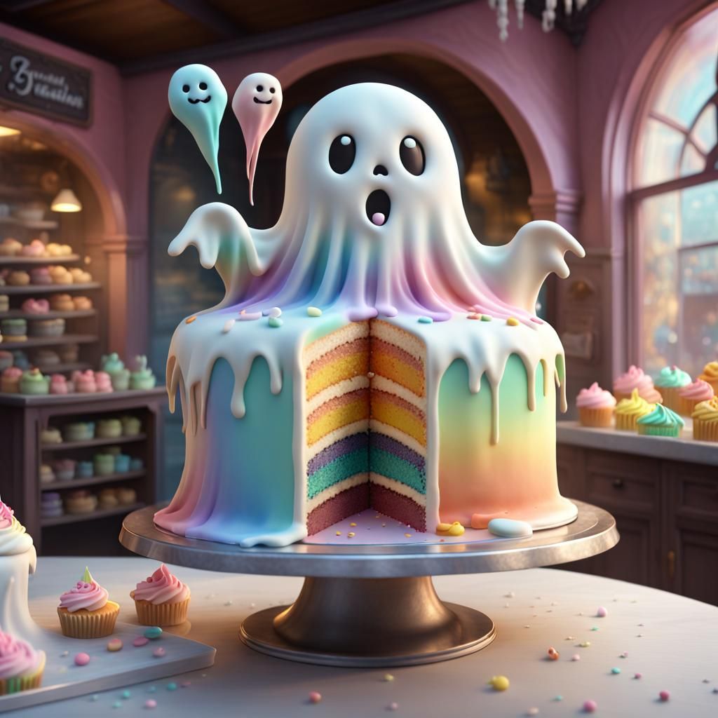 Ghostly Cake Ai Generated Artwork Nightcafe Creator