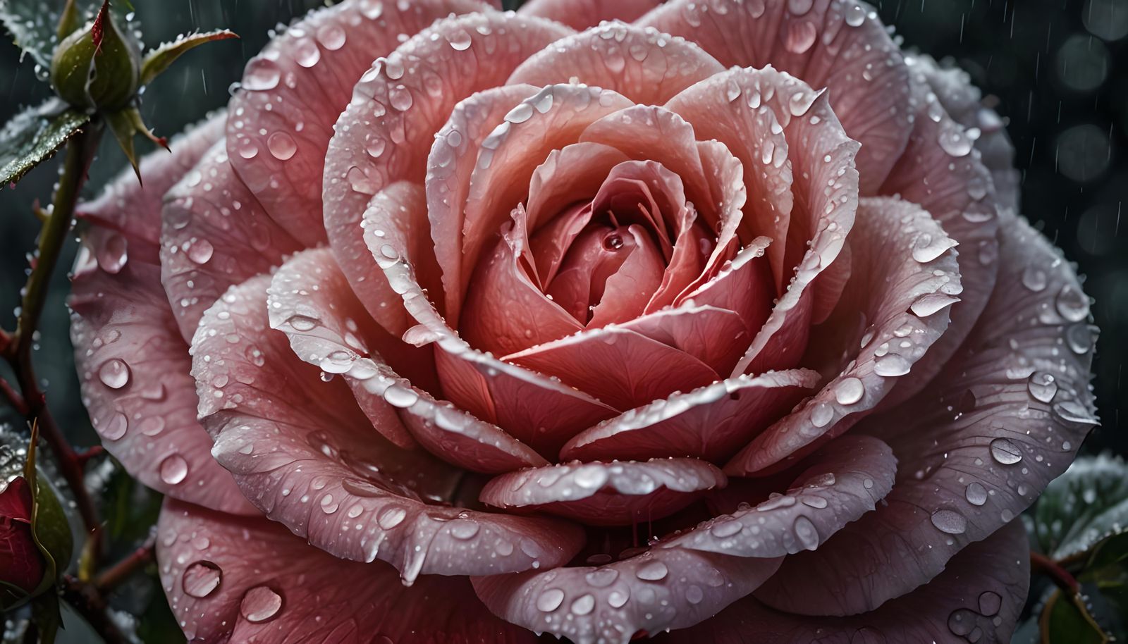A High Detail Winter Rose, Extremely Close Up  by @Mia