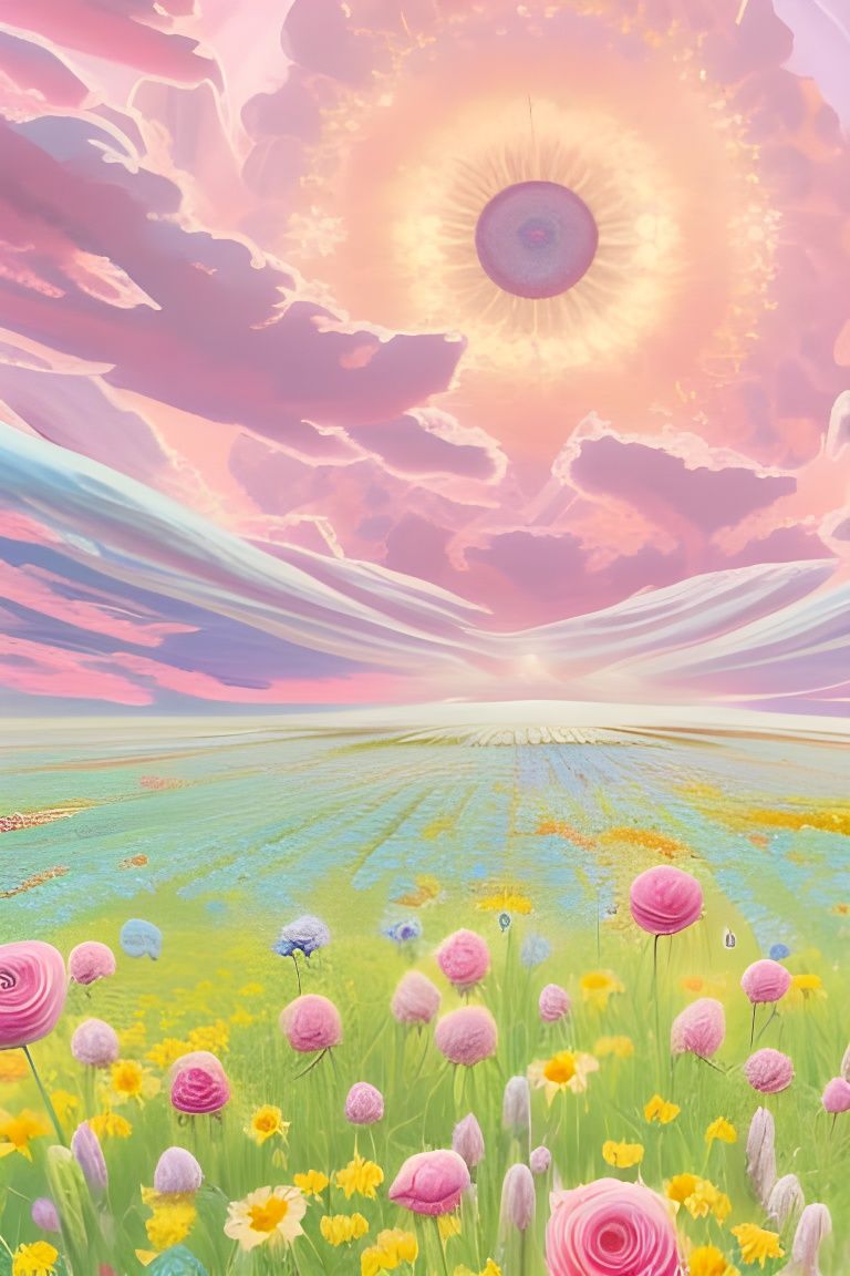 anime illustration, A small field of flowers blooming | Midjourney | OpenArt