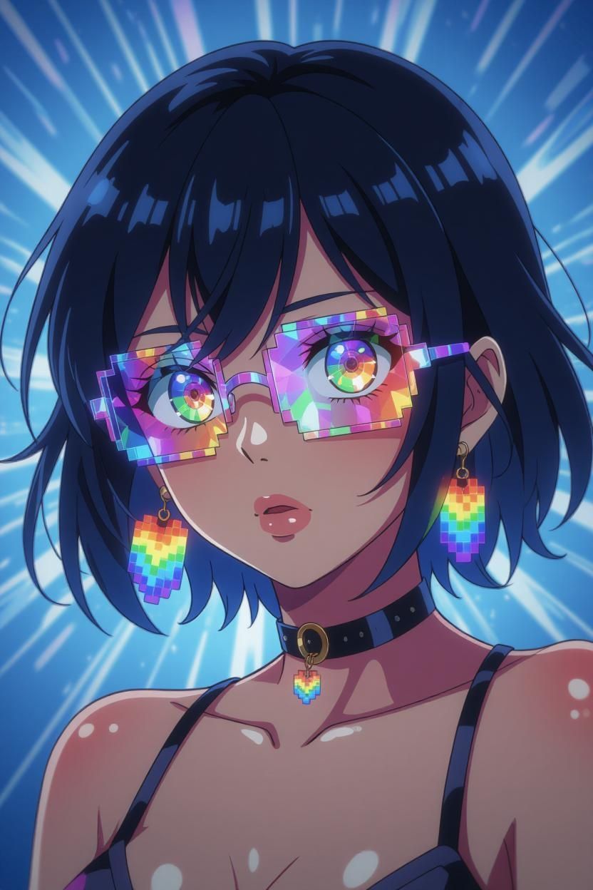 Cyberpunk anime portrait