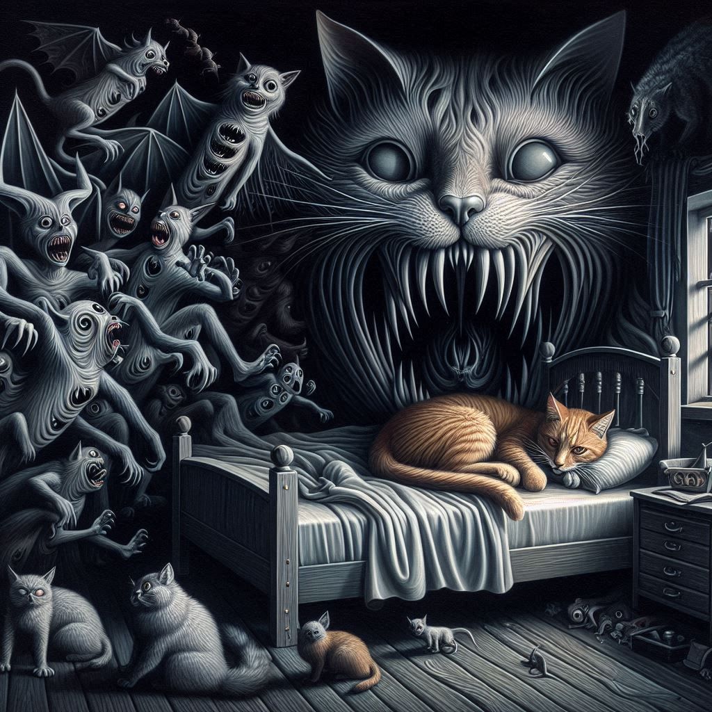 A cat's nightmares