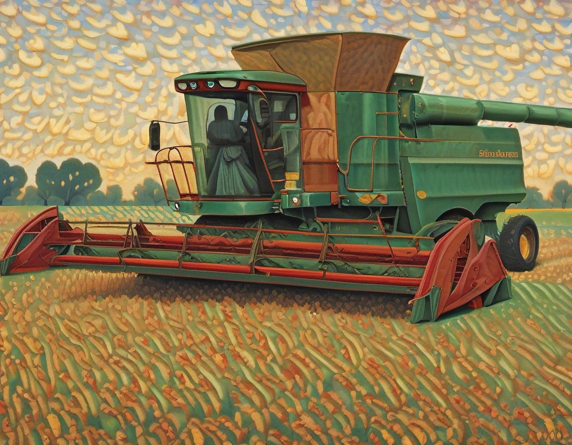 Combine Harvester AI Generated Artwork NightCafe Creator