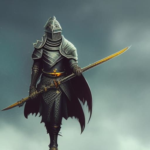 Kenku Knight no helmet blurry background close up