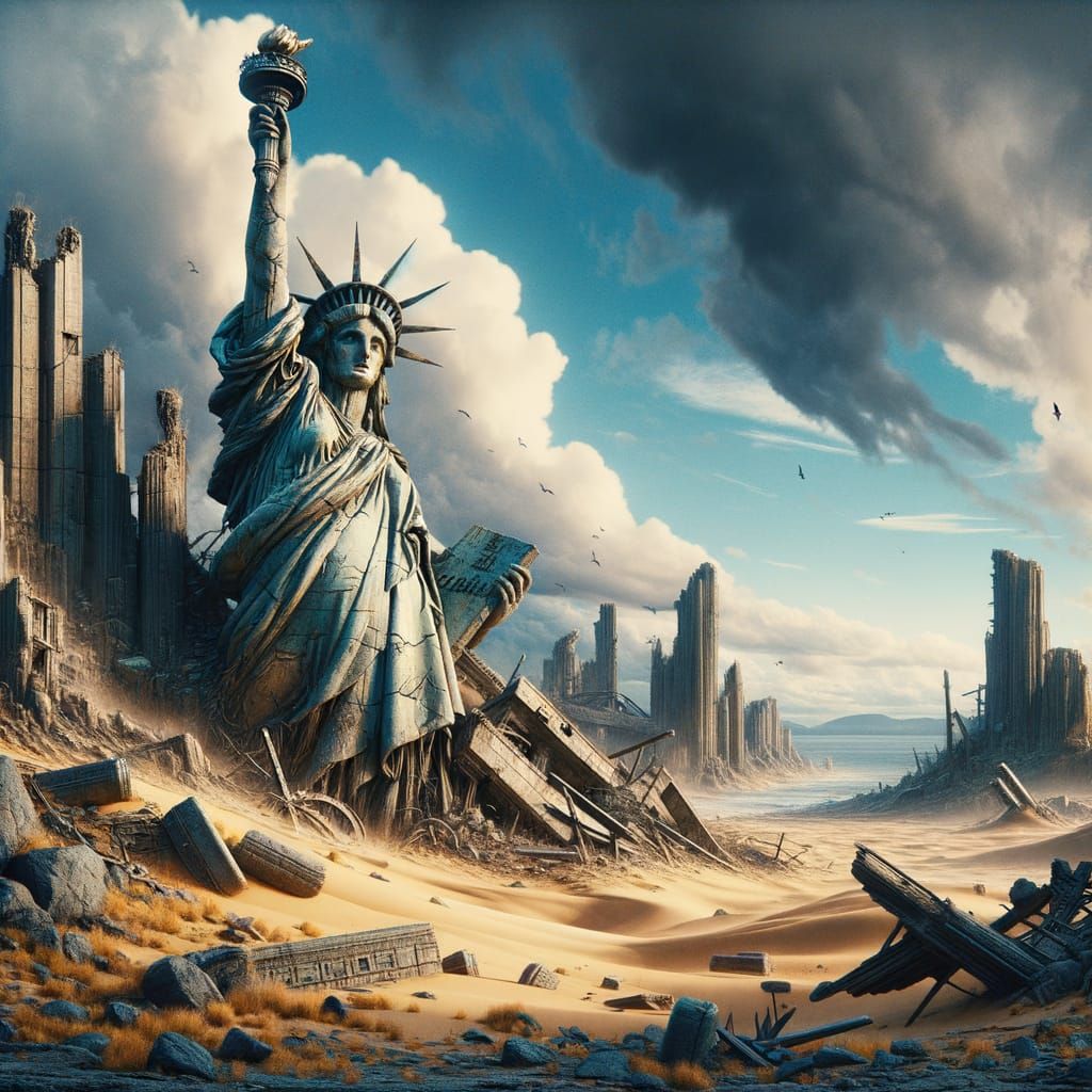 Decaying Statue of Liberty