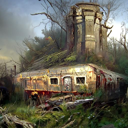 Old abandoned campervan