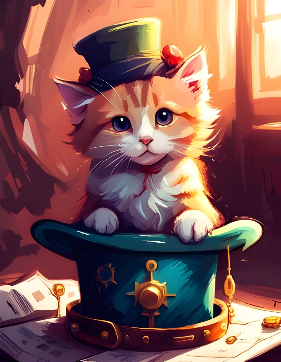Cat hatter  by @Plommo