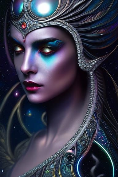 Queen Of The Milky Way - Ai Generated Artwork - Nightcafe Creator