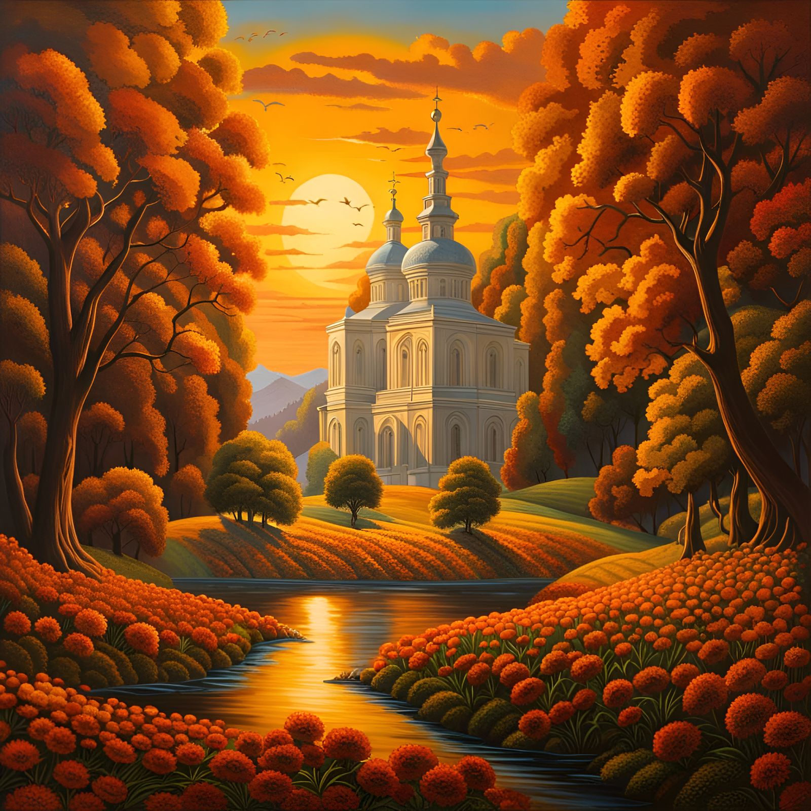 Surreal Sunset in Autumn  by @Gerson de Melo 