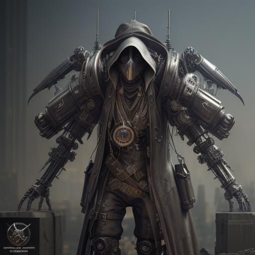 Future steampunk Plague doctor