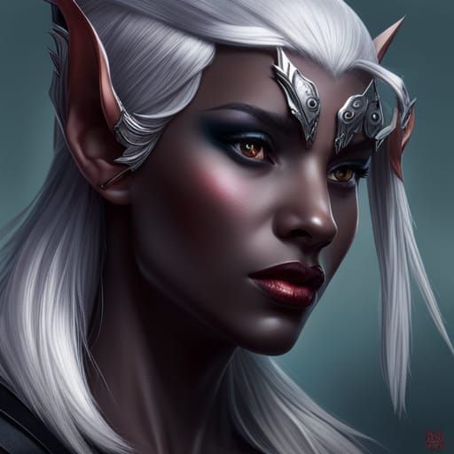 Dark Elf (I have a tough time calling her a drow) - AI Generated ...