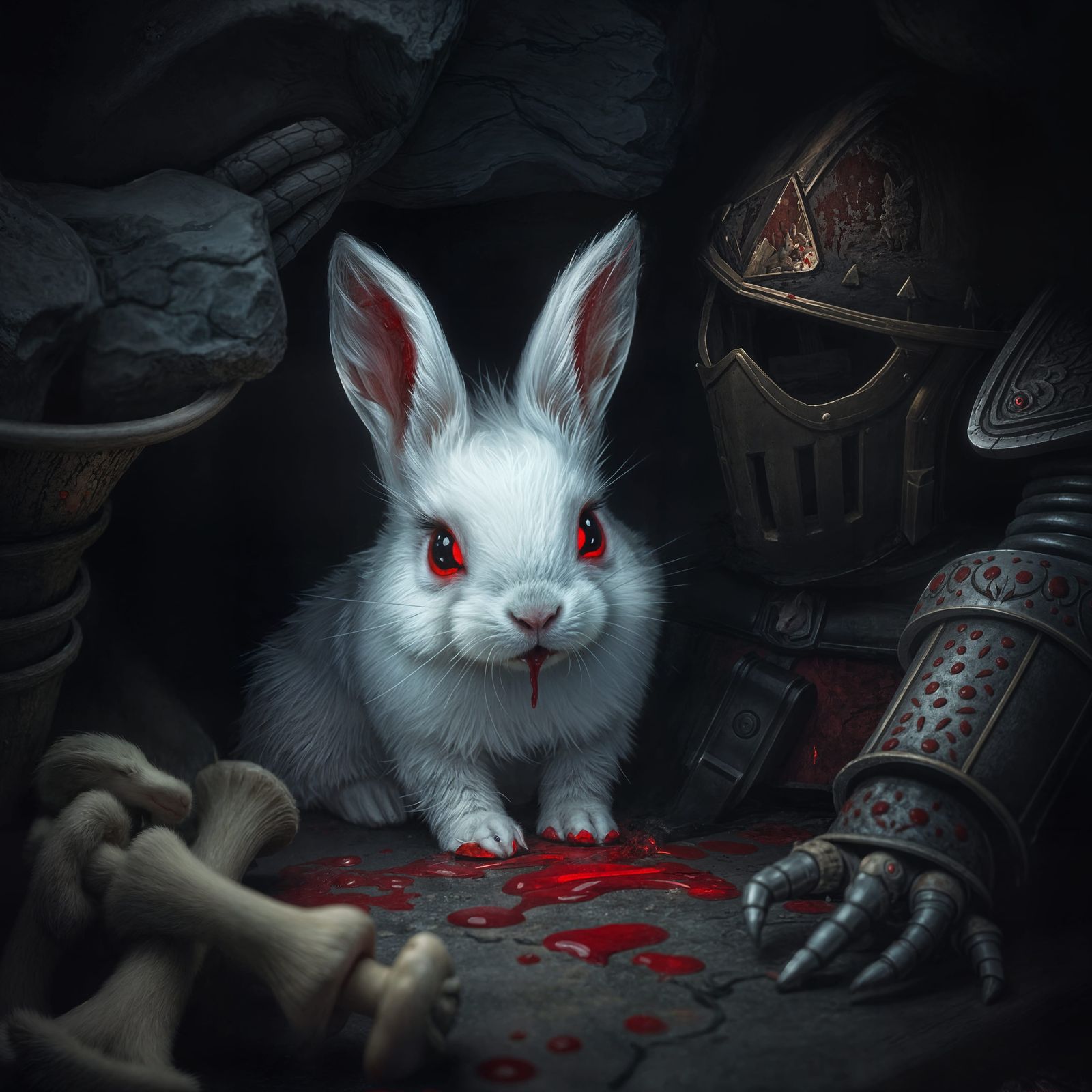 The Beast of Caerbannog "...for death awaits you all with nasty, big, pointy teeth!"  by @Naughty_Norfolk