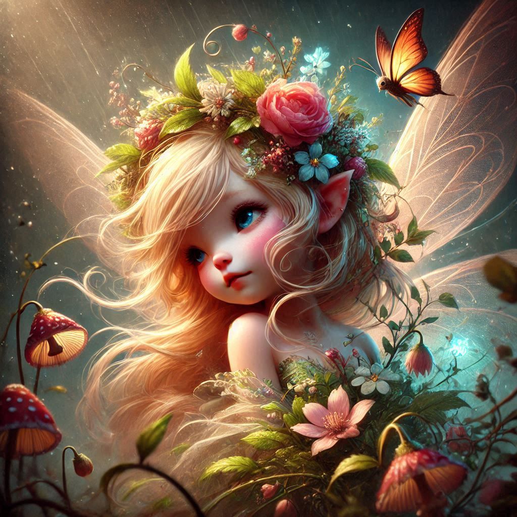 adorable fairy-tale fantasy creature portrait..