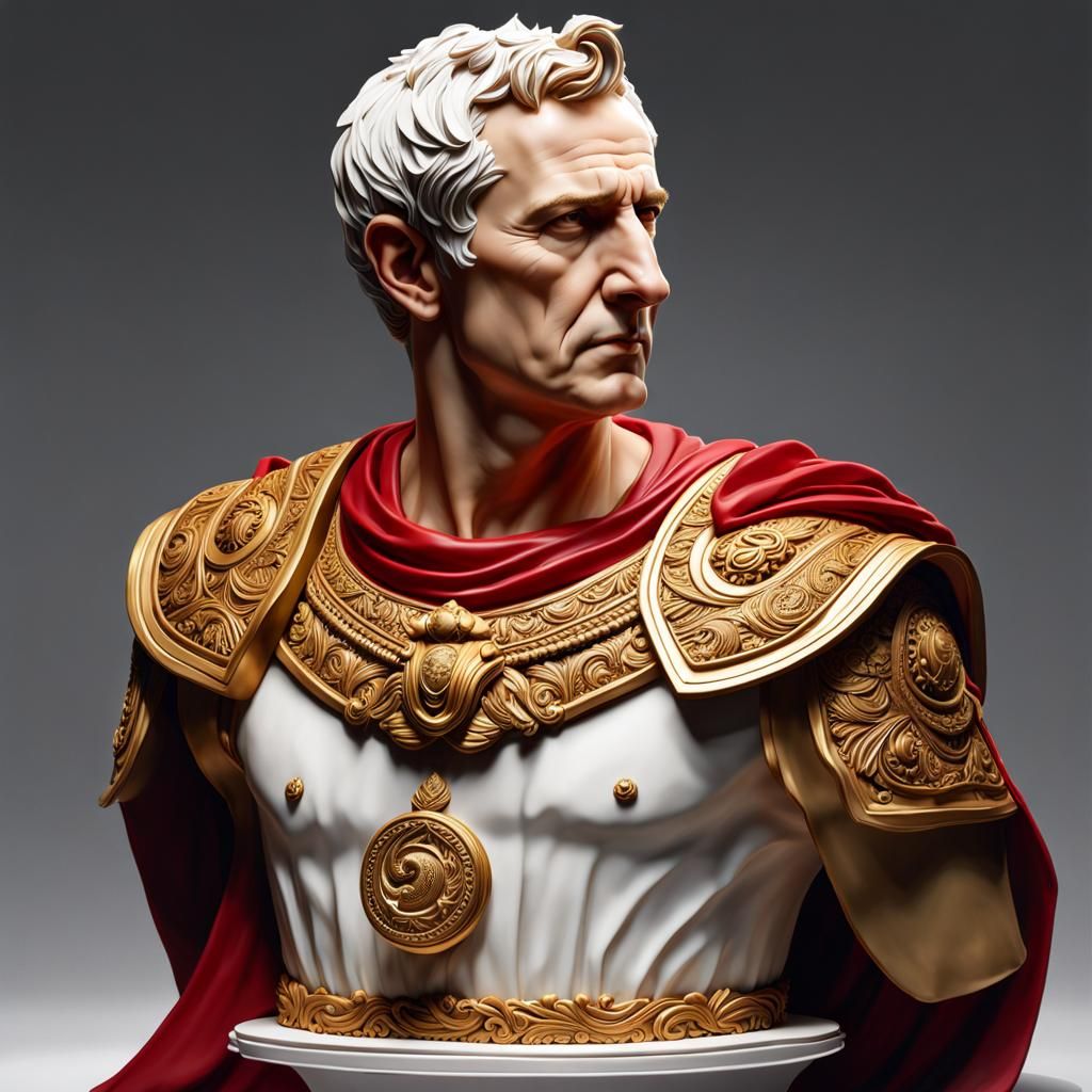 stunning, unique cake sculpture of the bust of Julius Caesar as a Cake ...