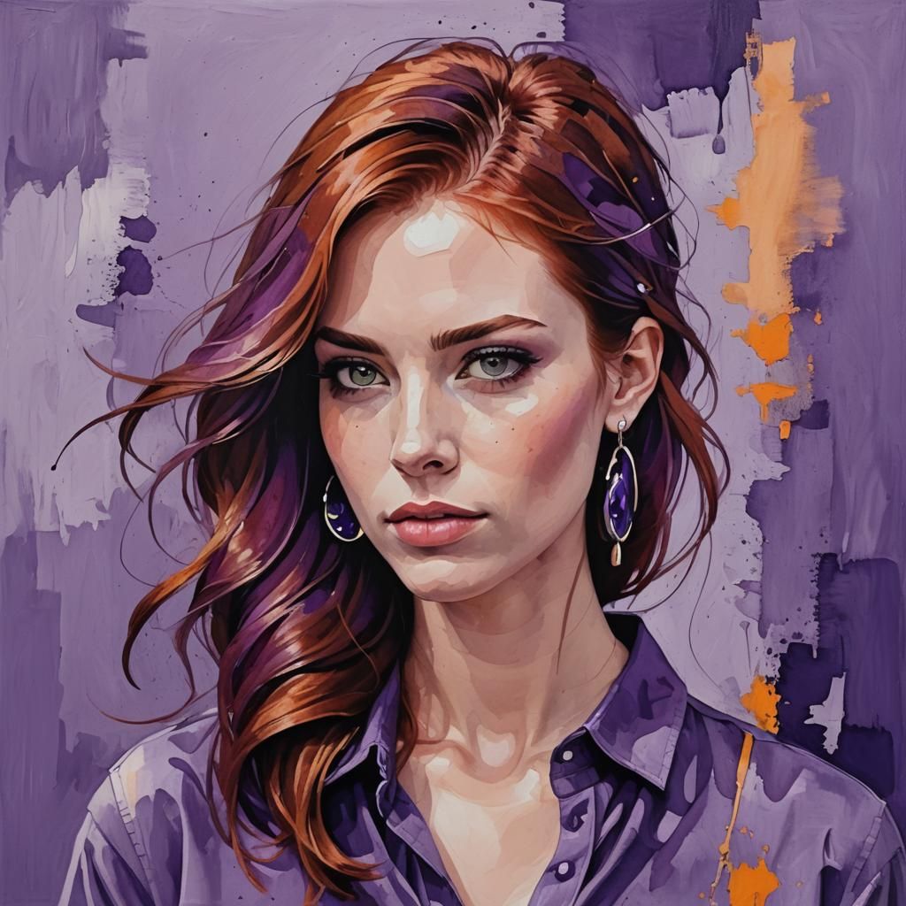 Purple earrings