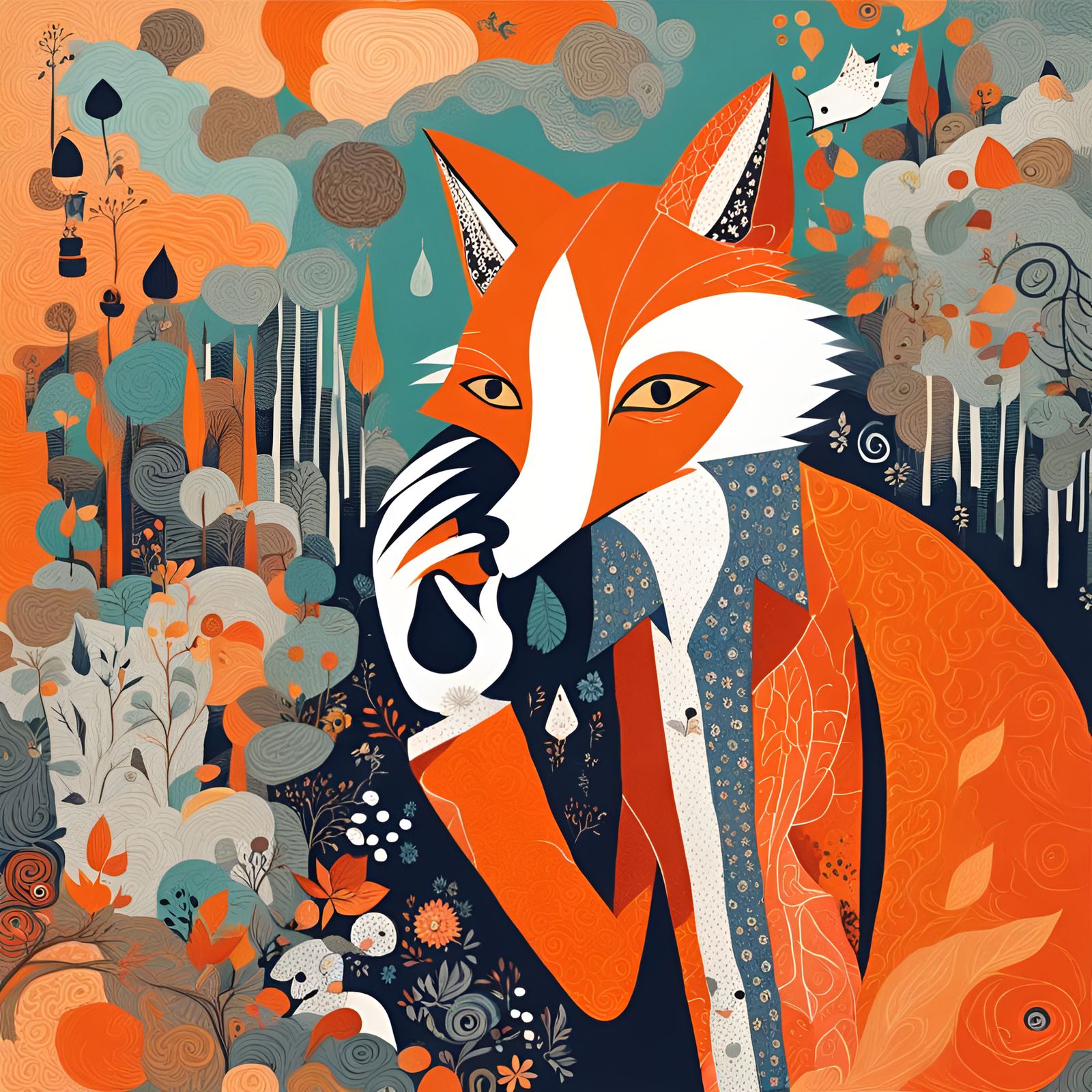 A tricky fox - AI Generated Artwork - NightCafe Creator