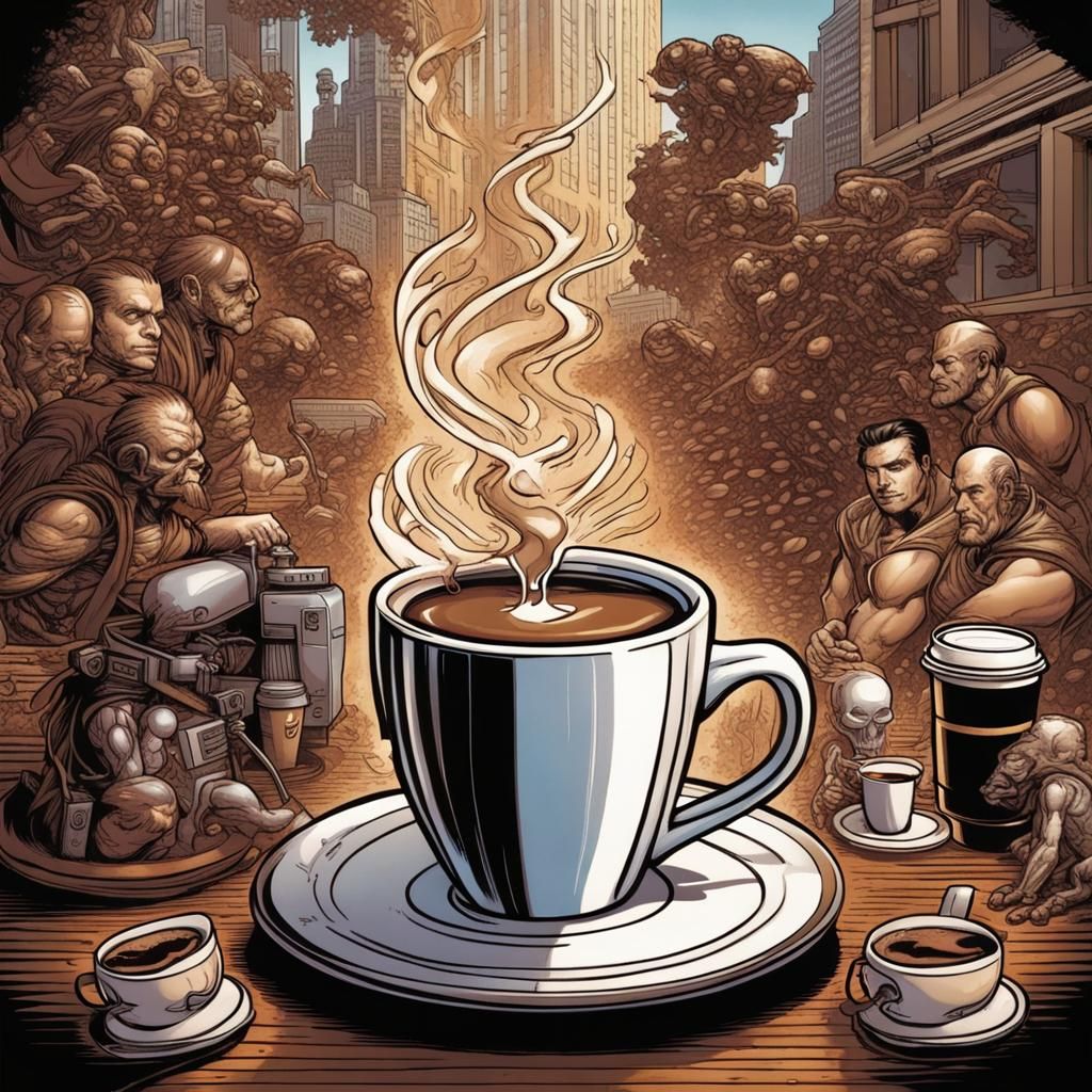 Coffee evolution - AI Generated Artwork - NightCafe Creator