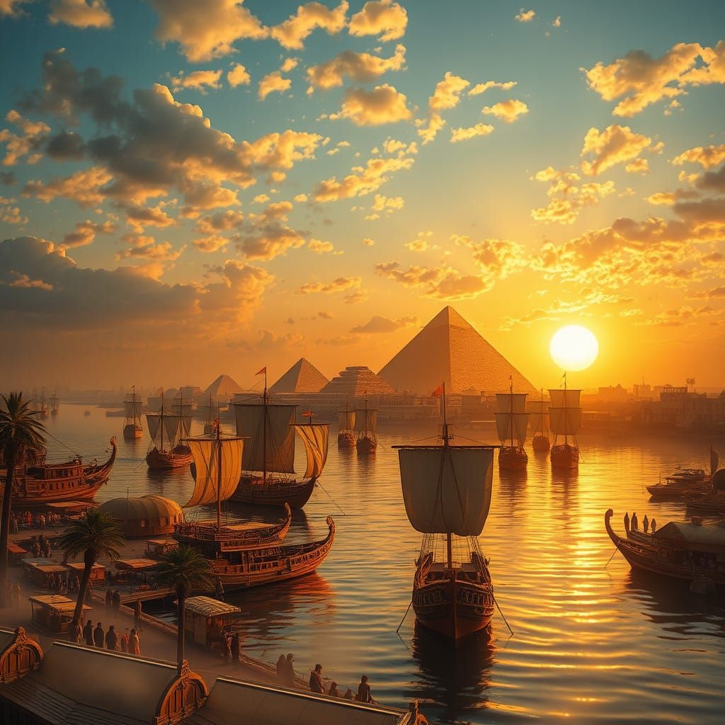Egyptian sunrise (2 likes)  by @Larry_J_Rollason_ART