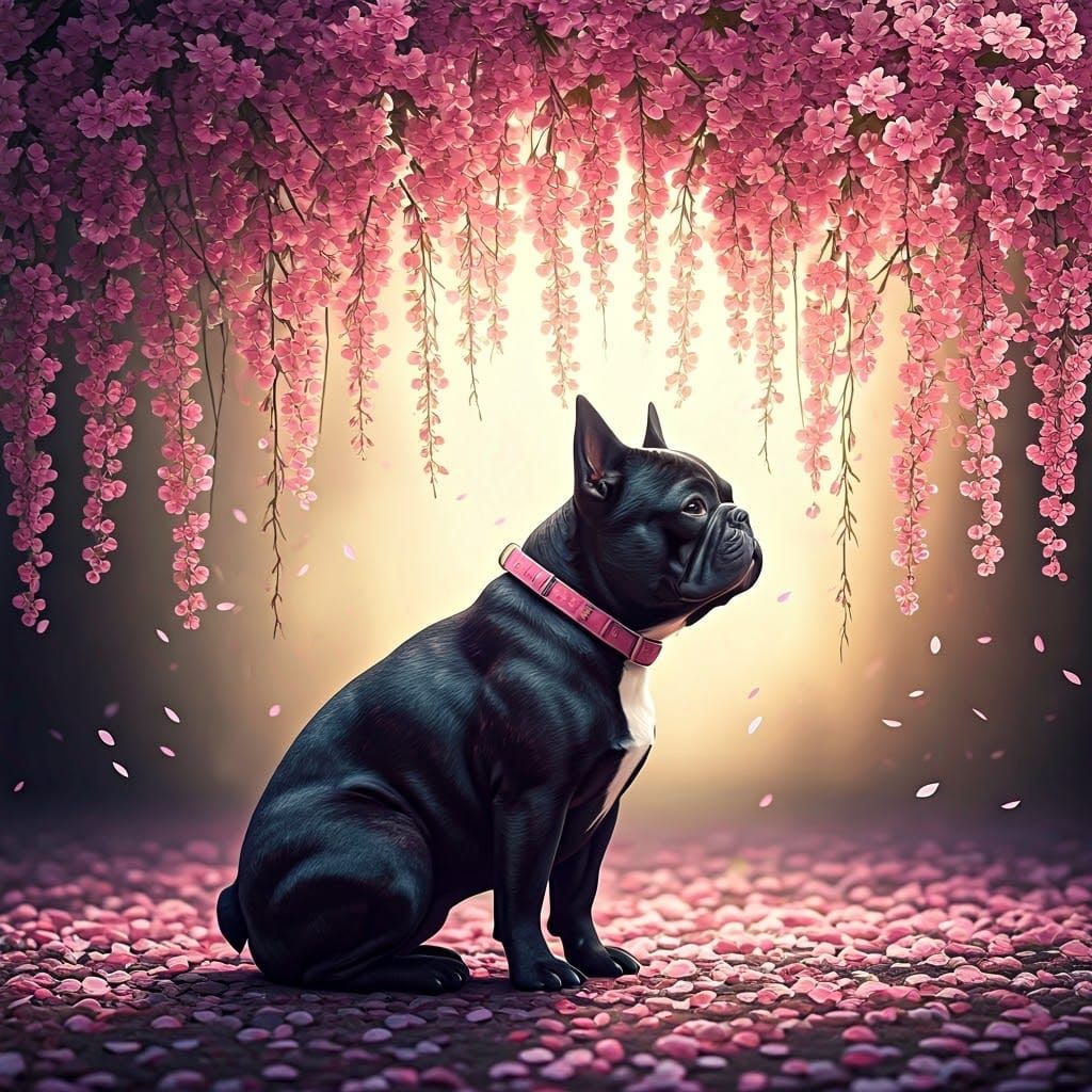Black french bulldog