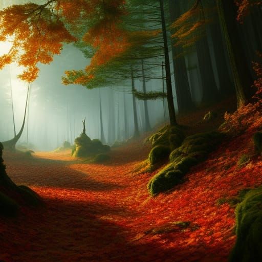 autumnal forest  by @undefined