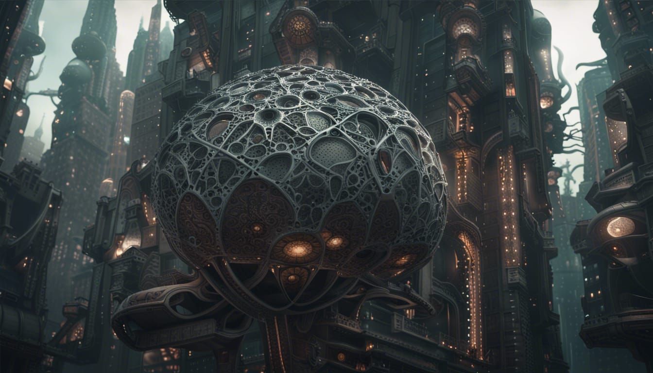 Alien metropolis - AI Generated Artwork - NightCafe Creator