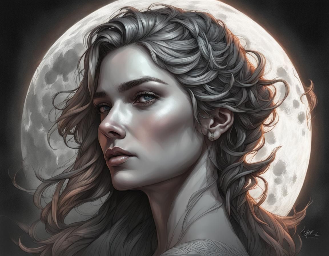 softly and tenderly a woman calls as the hunter moon rises h...